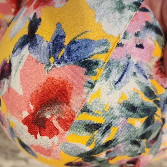 Cacique Full Coverage Underwire Back Smoother Yellow Floral Bra 46C - Picture 10 of 12